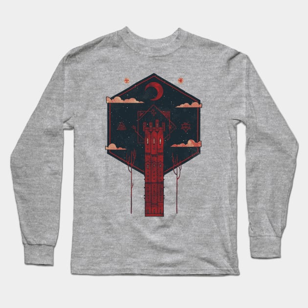 The Crimson Tower Long Sleeve T-Shirt by againstbound